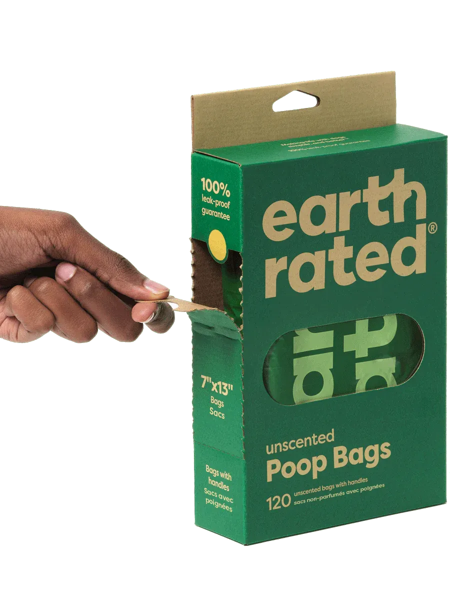 Earth Rated Handle Bags Lavender 7"X13.5" 120Ct