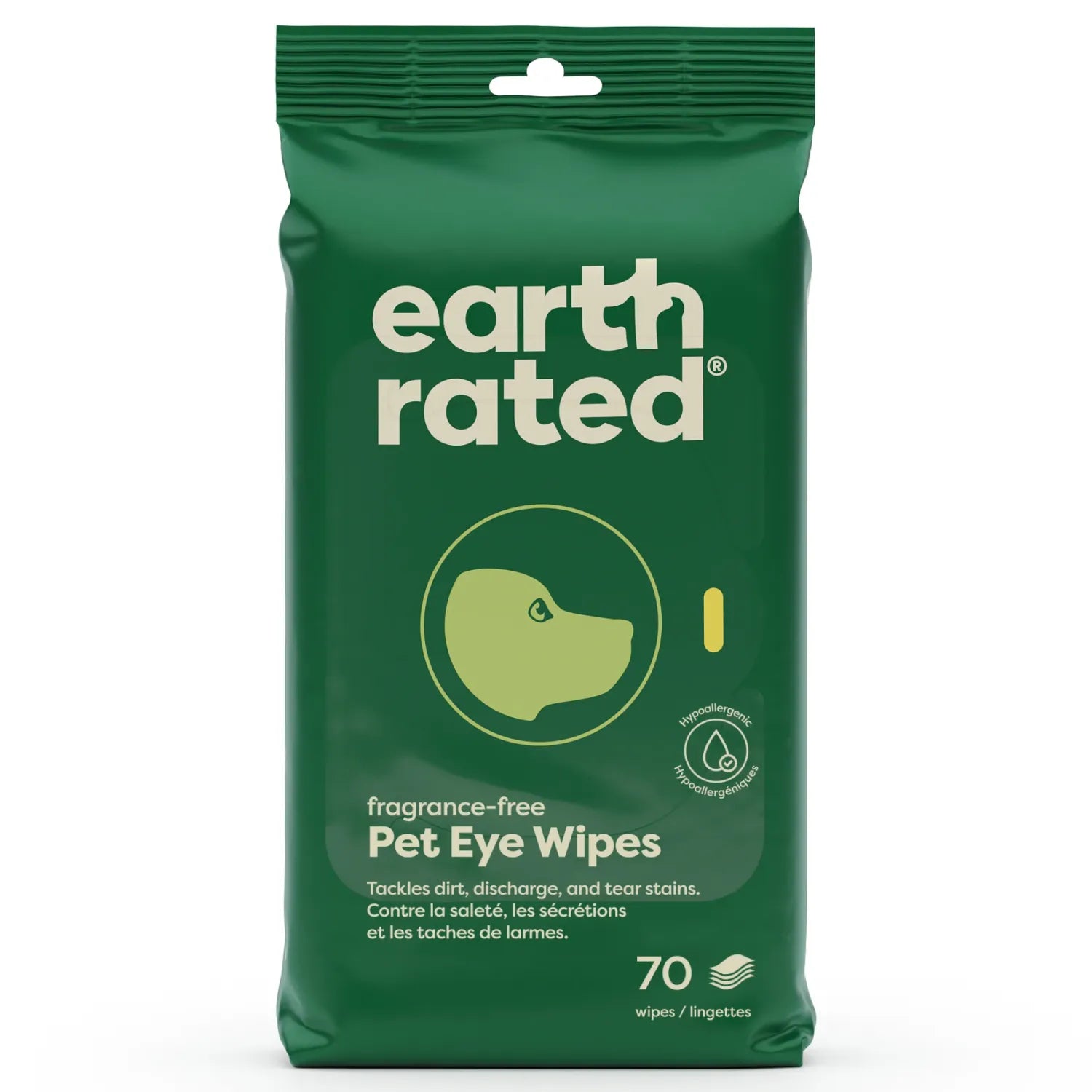 Earth Rated Eye Wipes Fragrence Free 60Pk