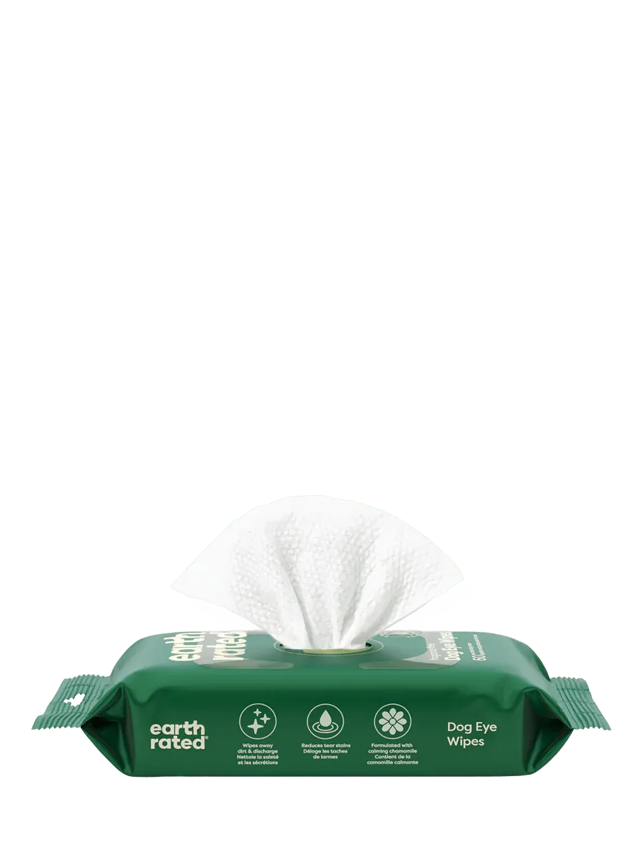 Earth Rated Eye Wipes Fragrence Free 60Pk