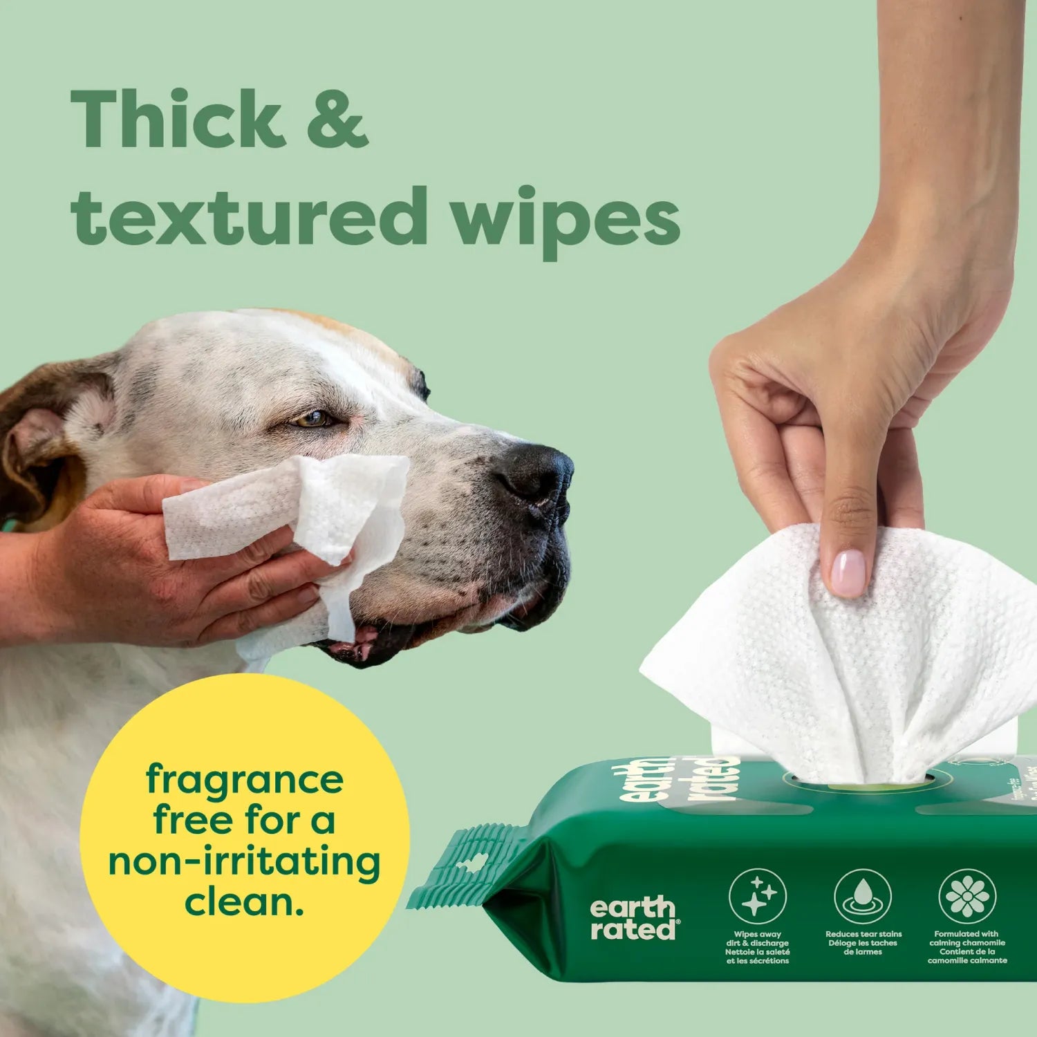 Earth Rated Eye Wipes Fragrence Free 60Pk
