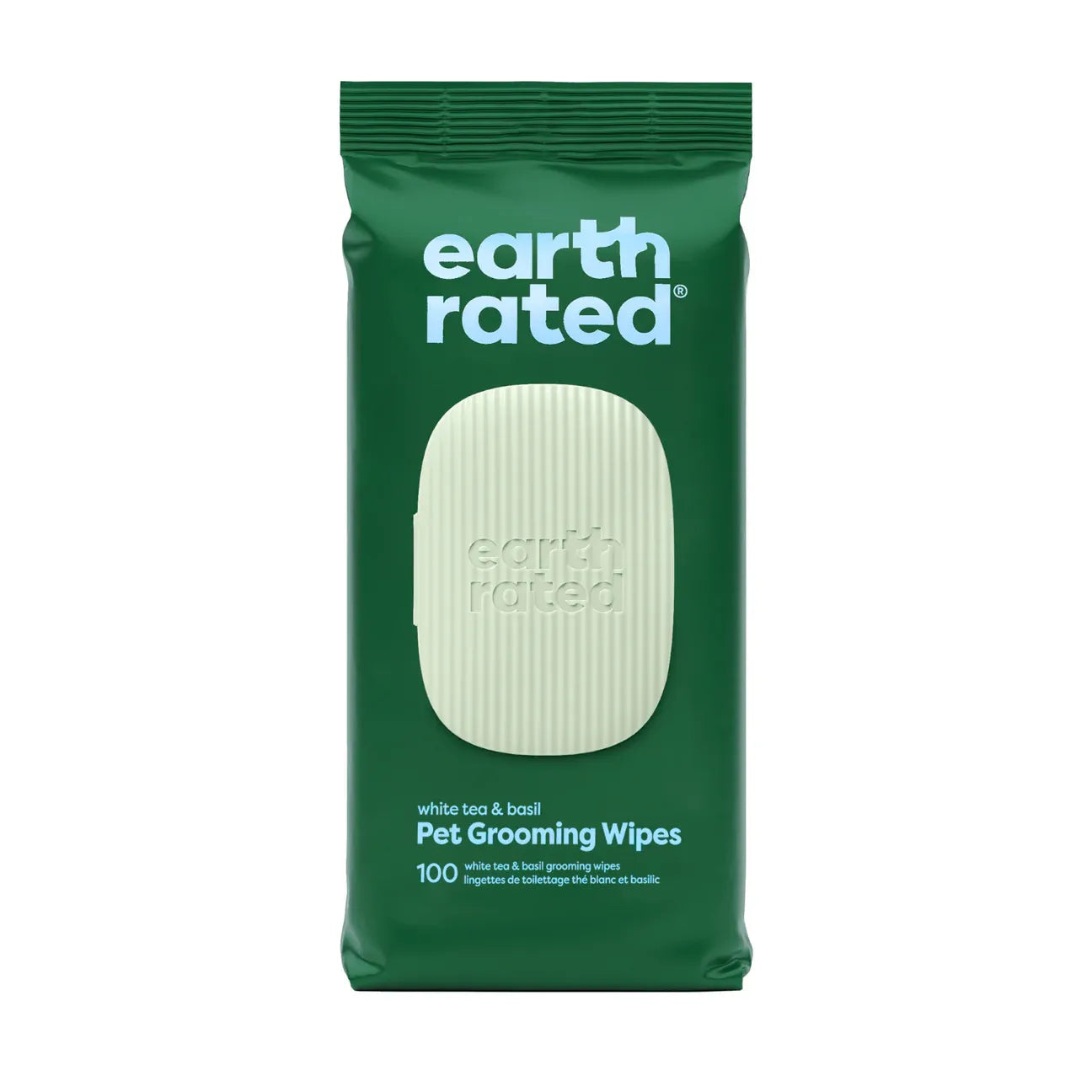 Earth Rated Grooming Wipes White Tea & Basil 100Pk