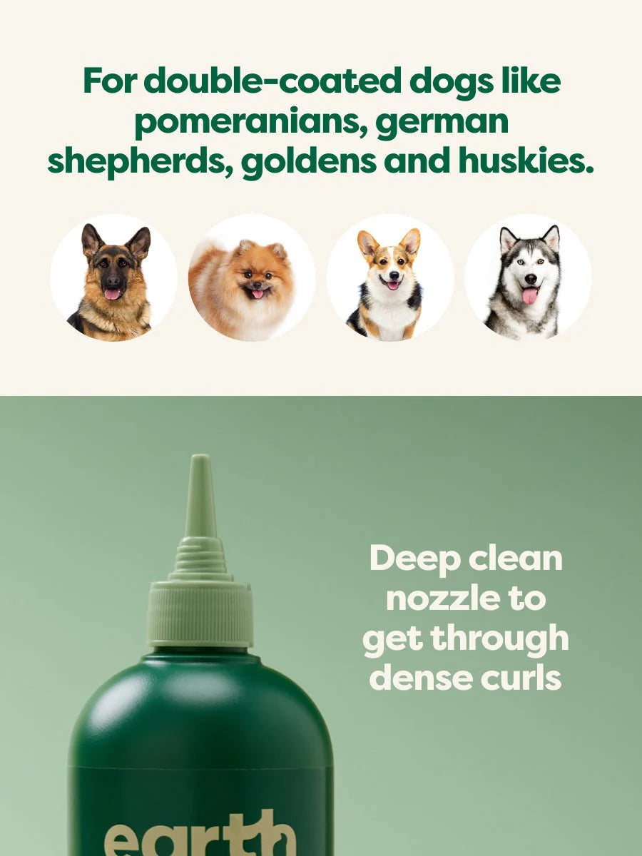 Earth Rated Double Coat Deshedding 3 In 1 Dog Shampoo White Tea & Basil 16 fl oz