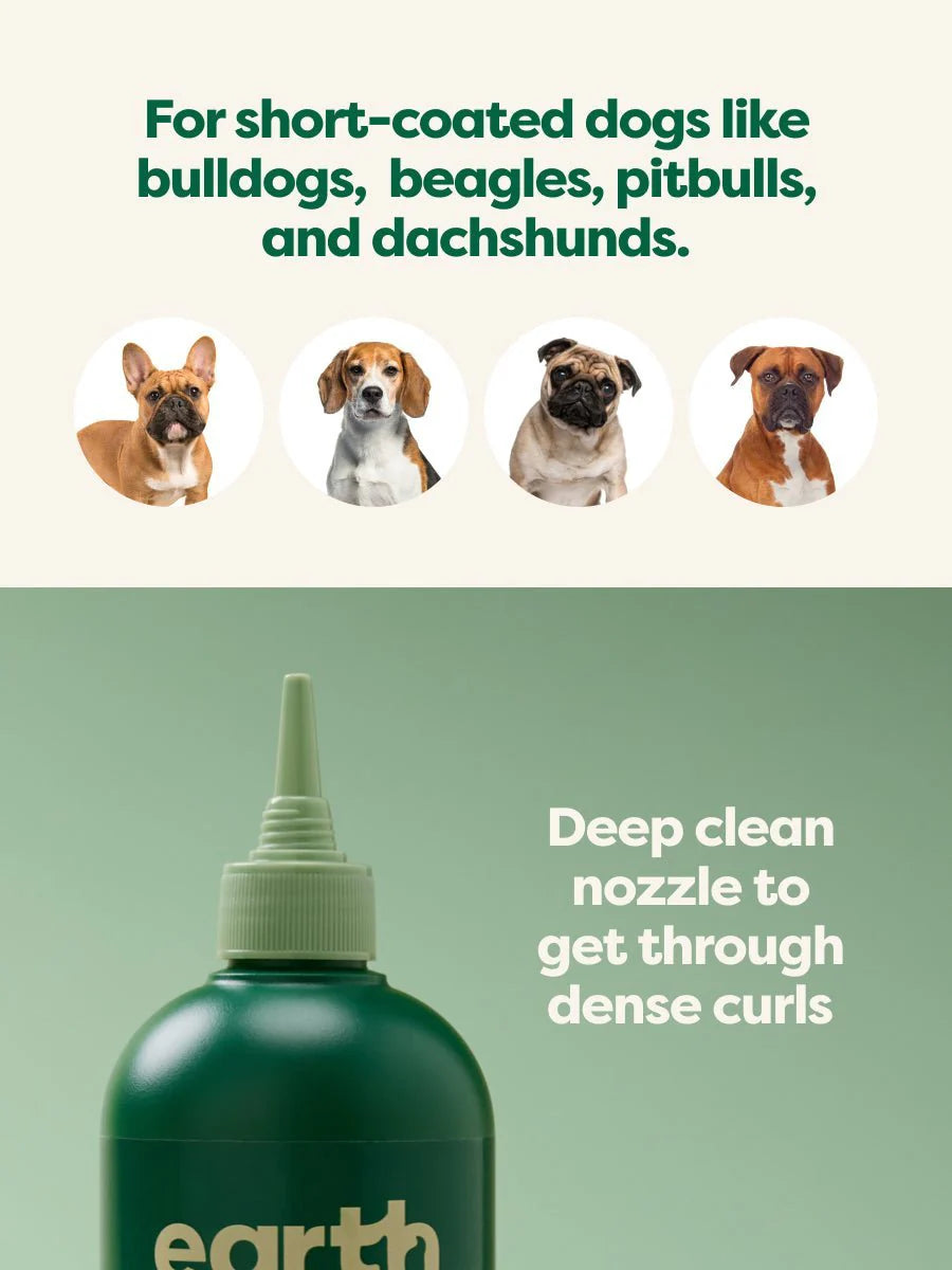 Earth Rated Short Coat Soothing 3 In 1 Dog Shampoo White Tea & Basil 16 fl oz