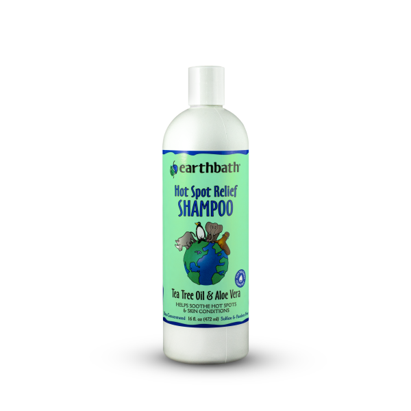 Earthbath Hot Spot Relief Shampoo Tea Tree Oil & Aloe Vera 16Fl Oz