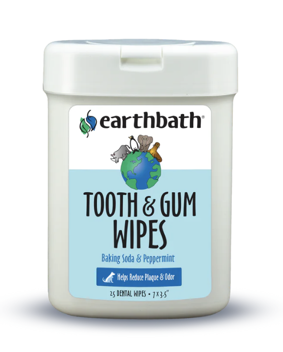 Earthbath Tooth & Gum Wipes 25Ct
