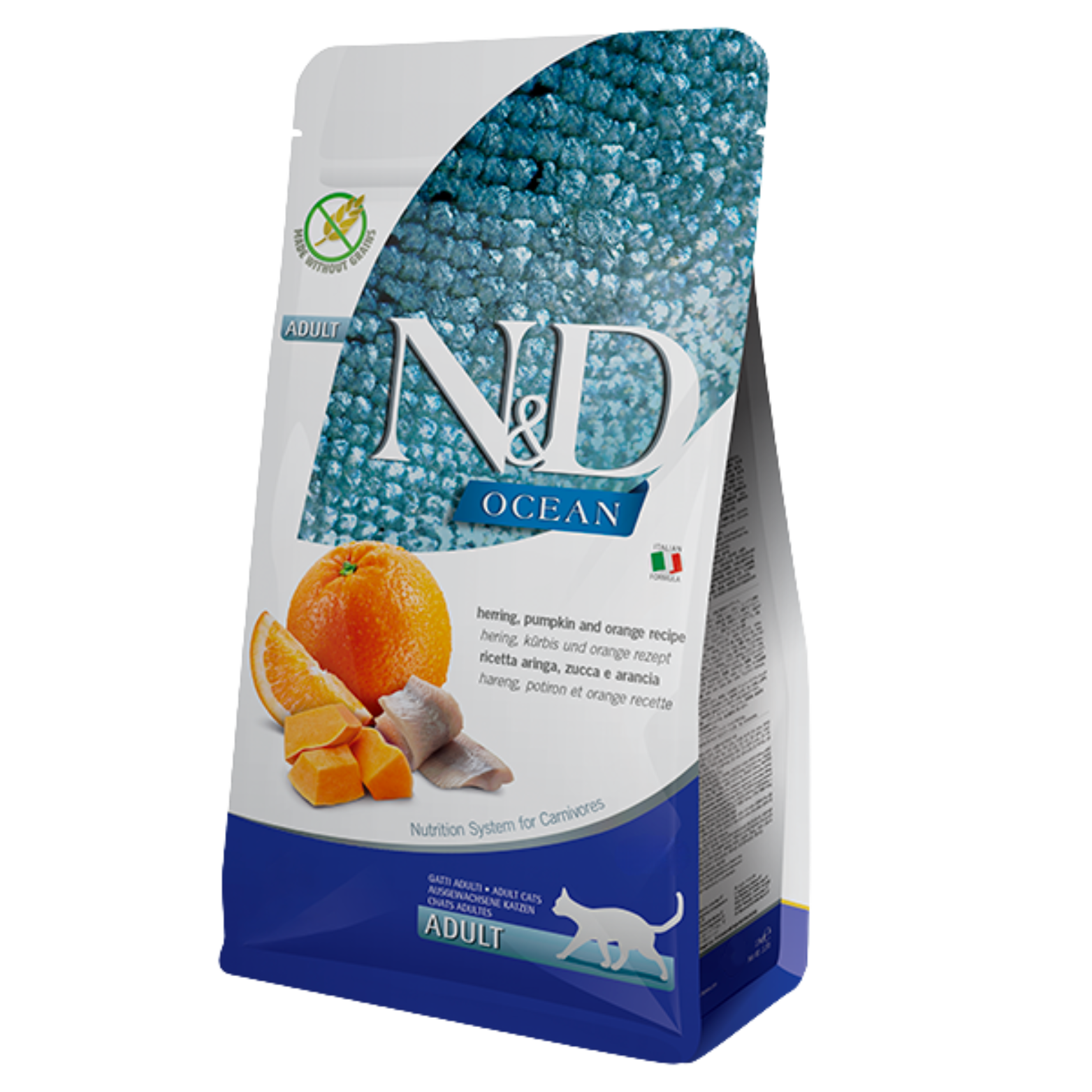 Farmina N&D Cat Ocean Herring, Pumpkin & Orange 3.3Lb/1.5Kg