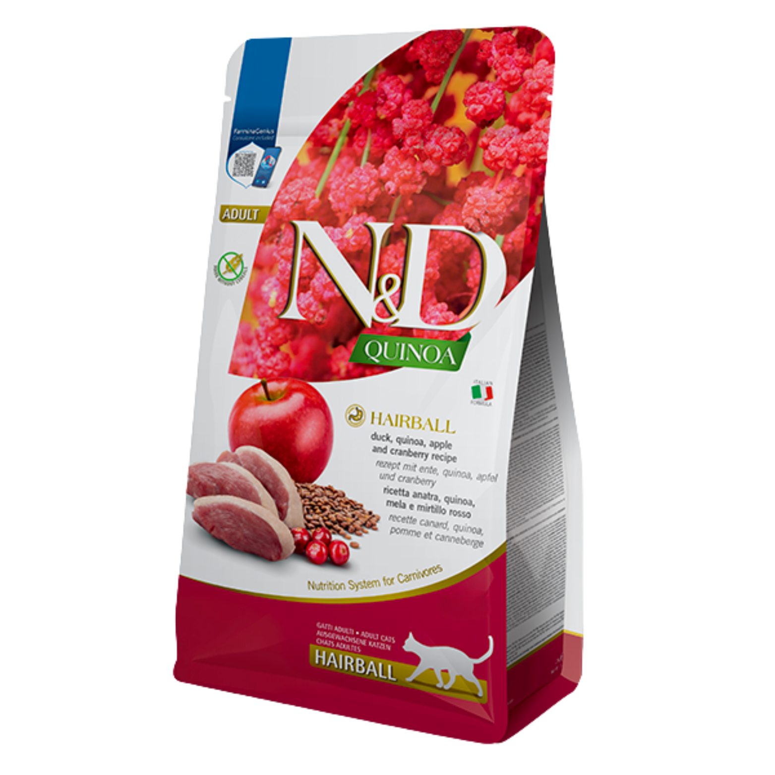 Farmina N&D Cat Quinoa Hairball Control Duck 3.3Lb/1.5Kg