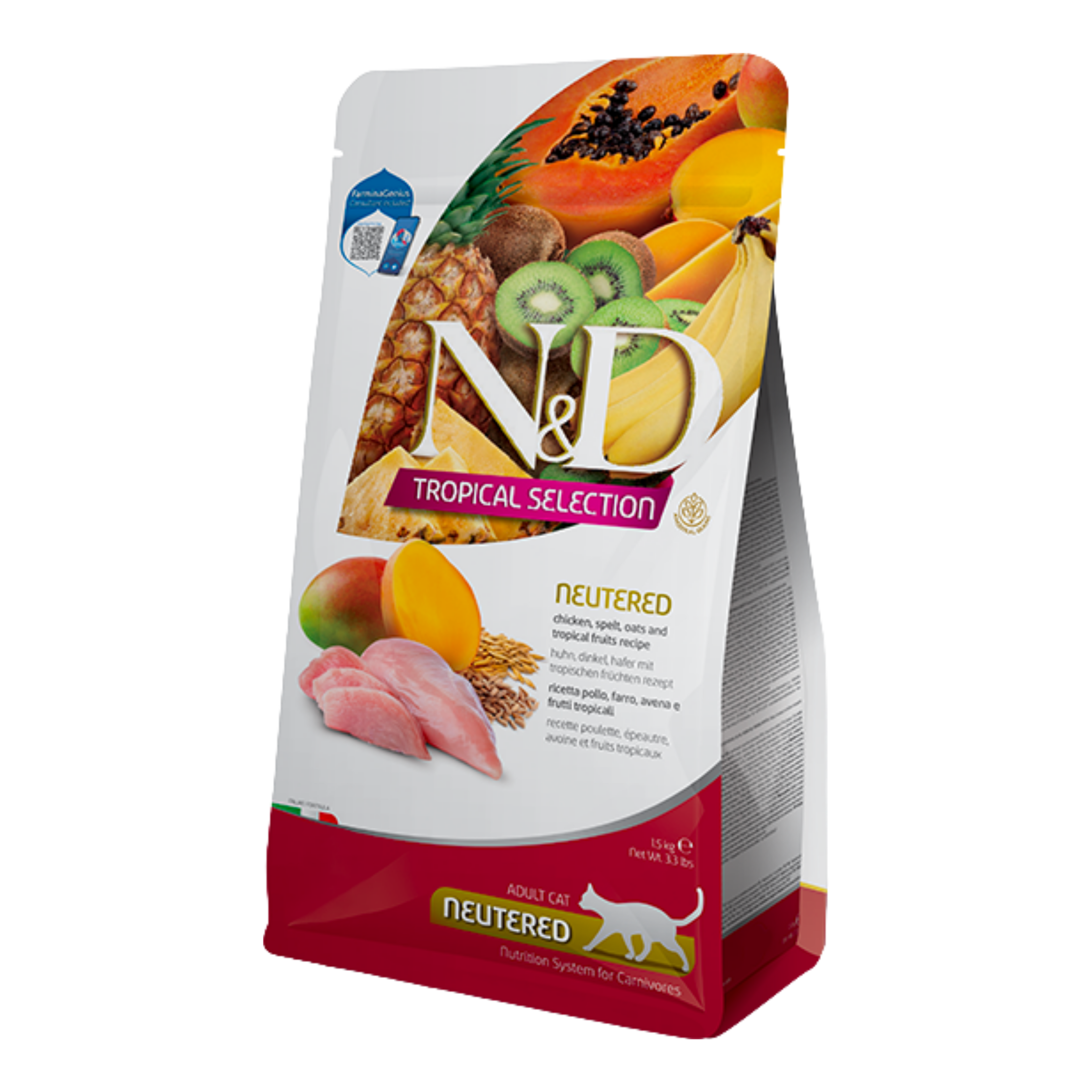 Farmina N&D Cat Tropical Chicken Neutered 3.3lb/1.5kg