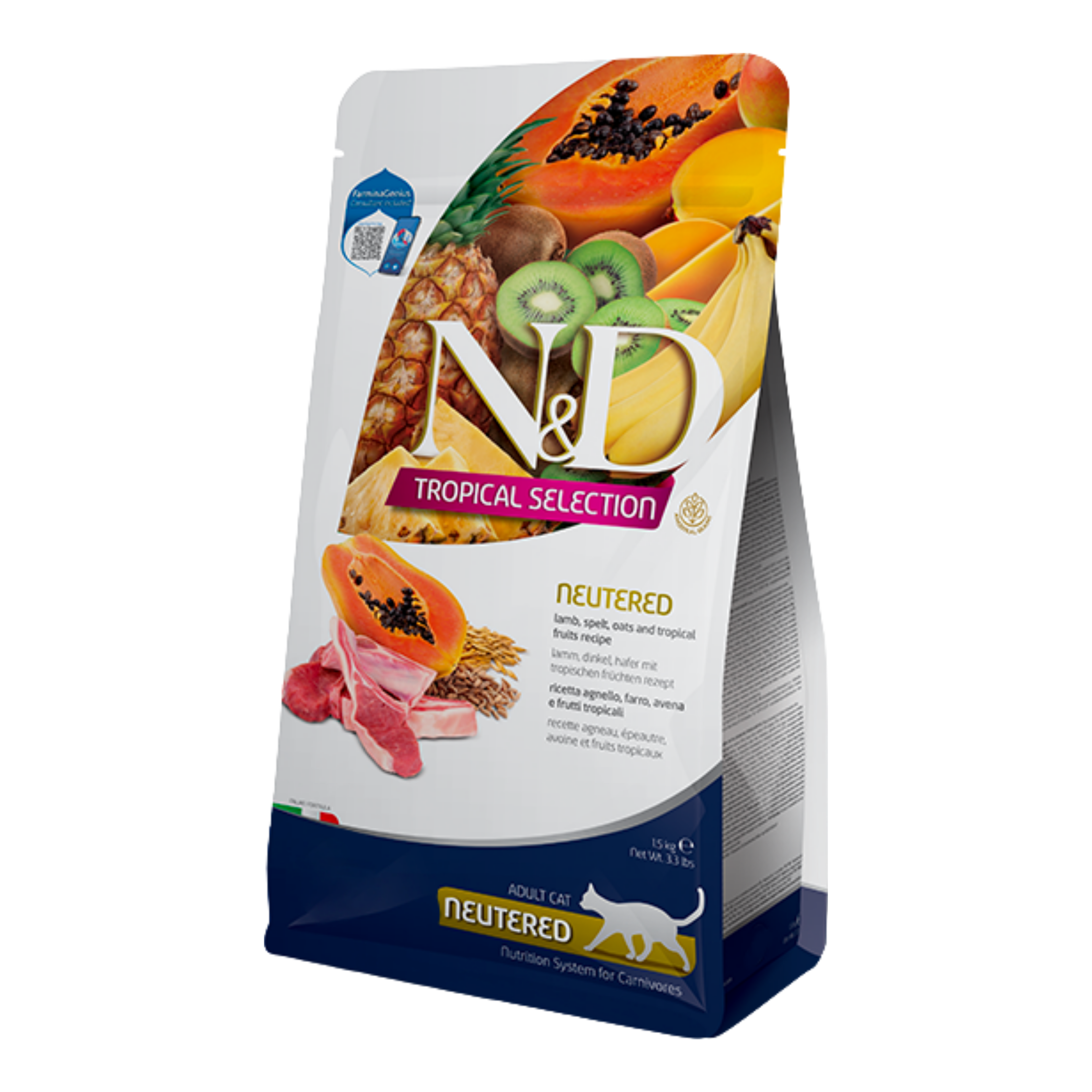 Farmina N&D Cat Tropical Lamb Neutered 3.3lb/1.5kg
