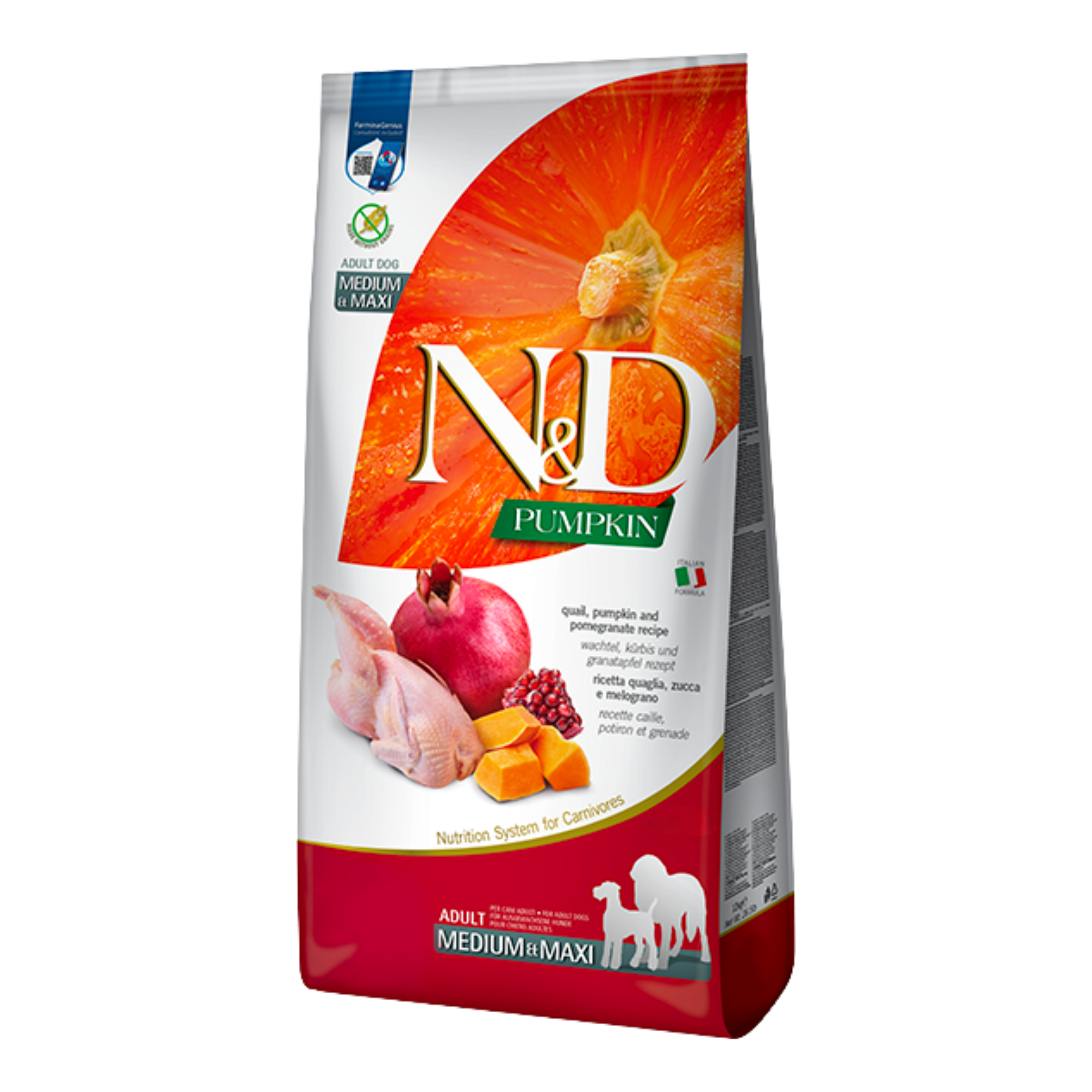 Farmina N&D Dog Pumpkin Quail & Pomegranate Med/Max 12kg