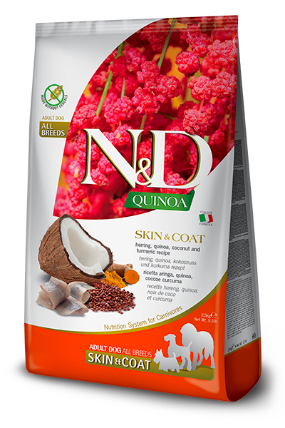 Farmina N&D Dog Quinoa Skin & Coat Herring Med/Max 15.4Lb/7Kg