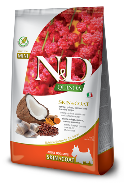 Farmina N&D Dog Quinoa Skin & Coat Herring Mini 5.5Lb/2.5Kg
