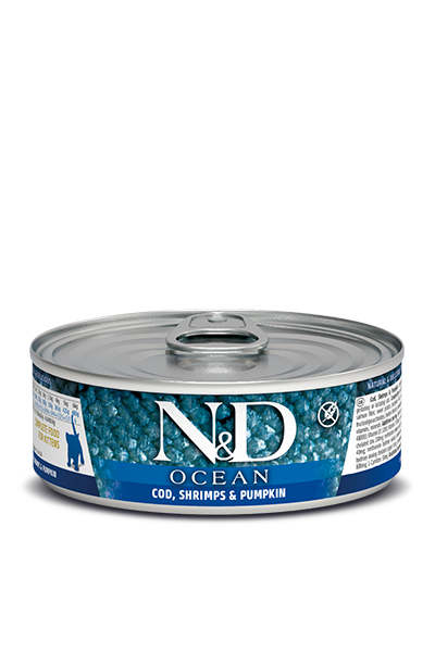 Farmina N&D Kitten Ocean Cod, Shrimp & Pumpkin 2.5oz/70g