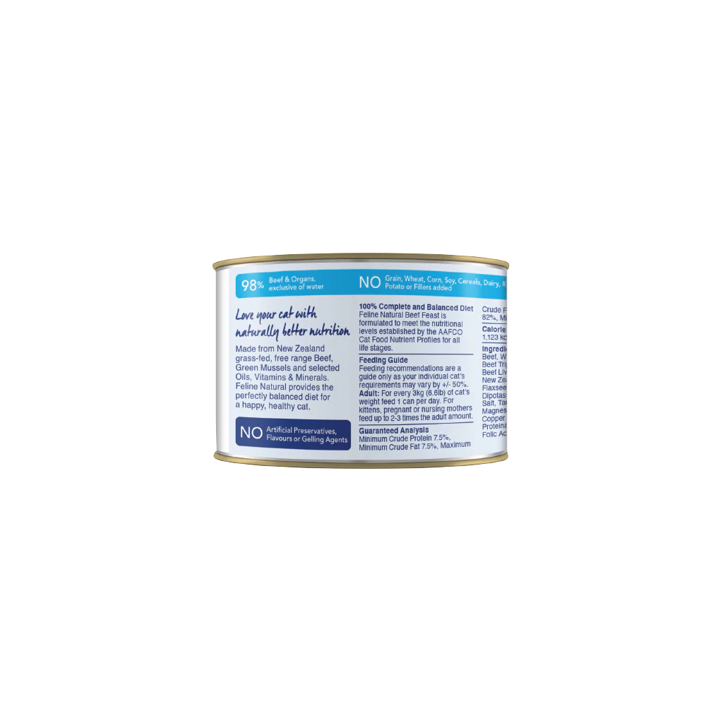 Feline Natural Beef Feast Can 6Oz/170G