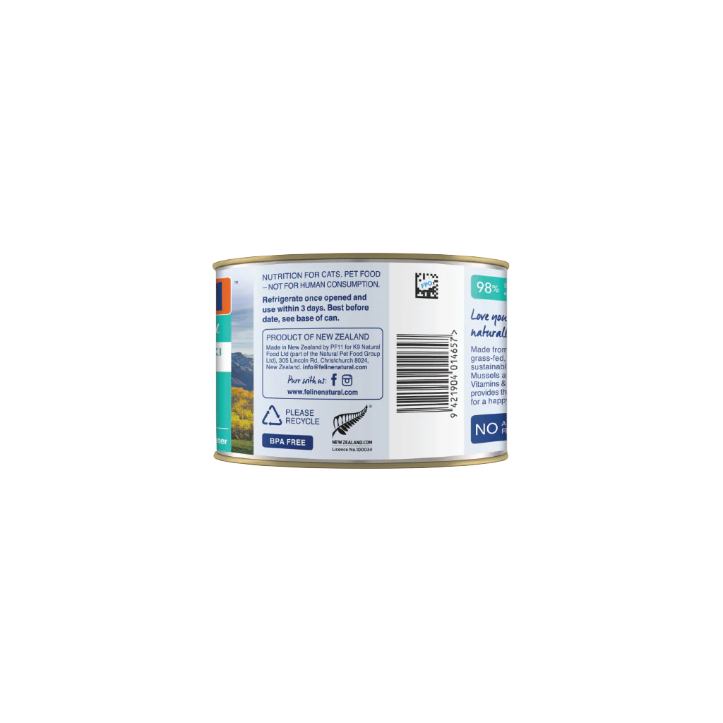 Feline Natural Beef & Hoki Feast Can 6oz/170g