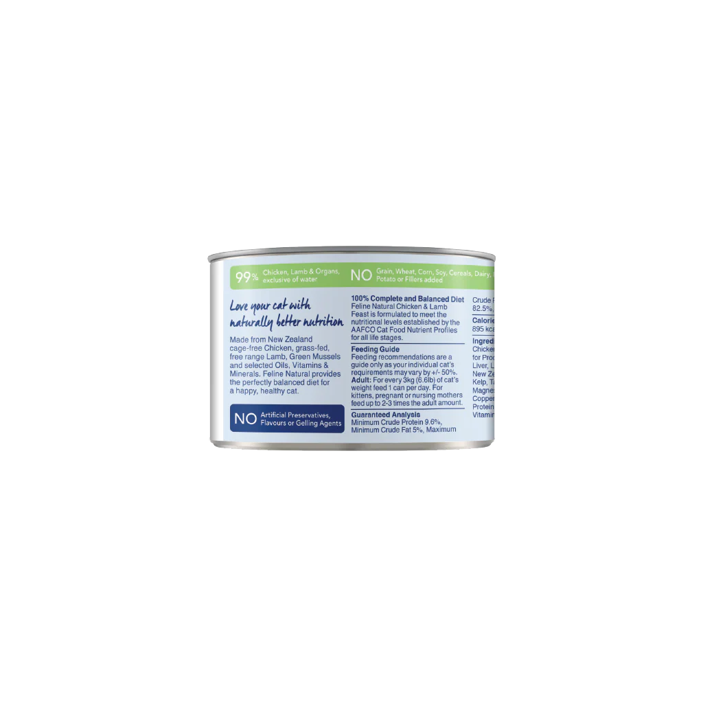 Feline Natural Chicken & Lamb Feast Can 6Oz/170G