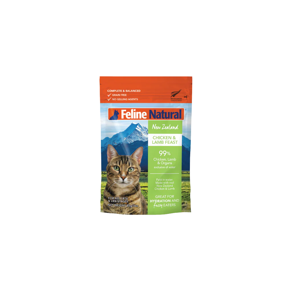 Feline Natural Chicken & Lamb Feast Pouch 3Oz/85G