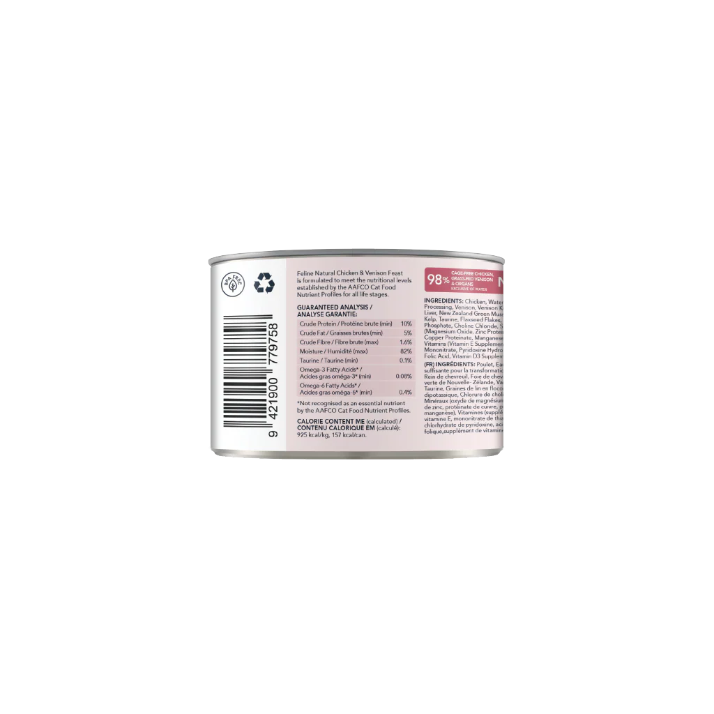 Feline Natural Chicken & Venison Feast Can 6Oz/170G
