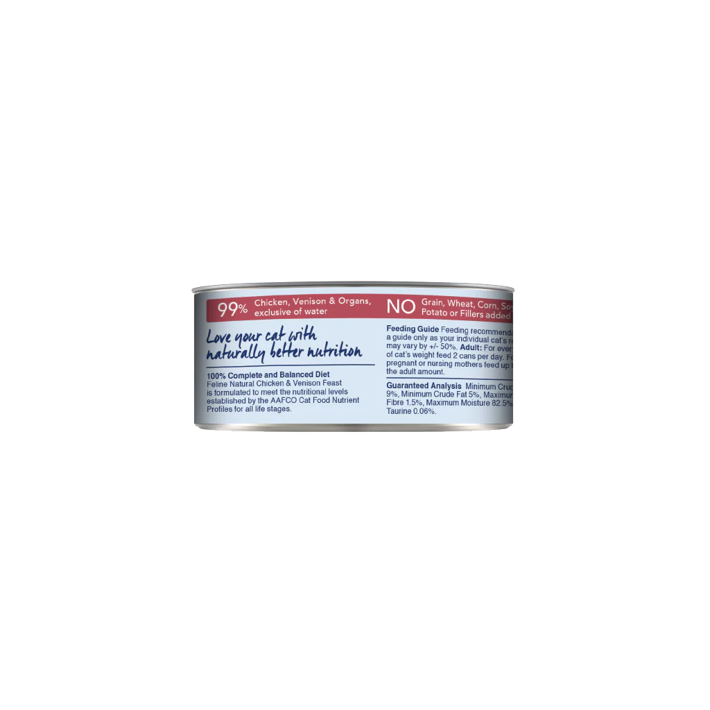Feline Natural Chicken & Venison Feast Can 3Oz/85G
