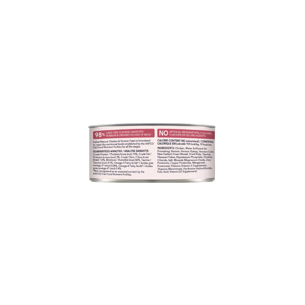 Feline Natural Chicken & Venison Feast Can 3Oz/85G