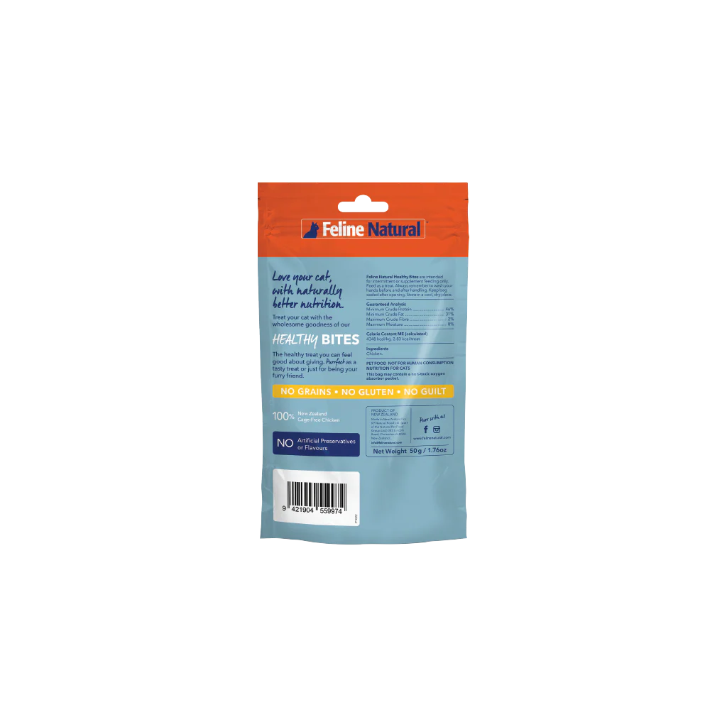 Feline Natural Freeze Dried Chicken Healthy Bites 1.76Oz/50G