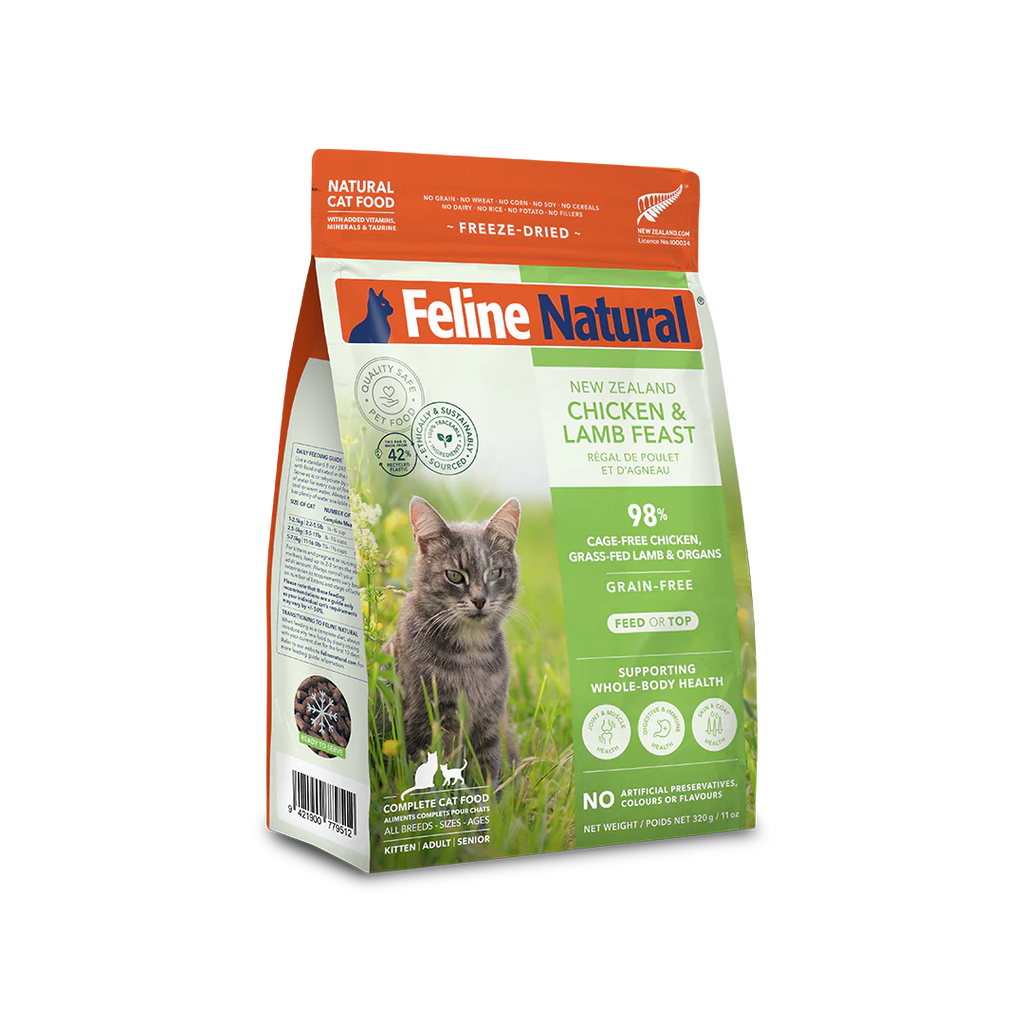 Feline Natural Freeze Dried Chicken & Lamb Feast 11oz/320g