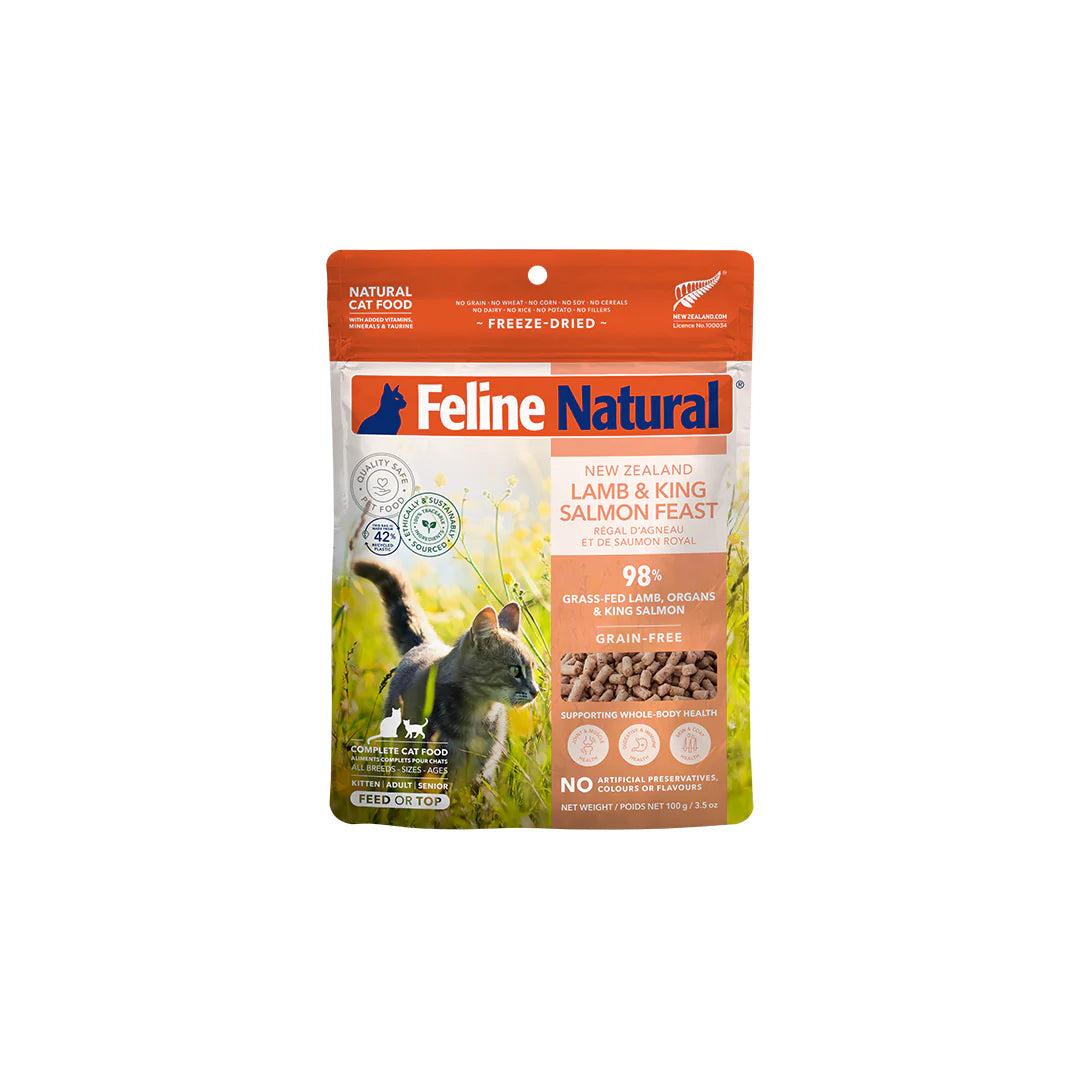 Feline Natural Freeze Dried Lamb & Salmon Feast Topper 3.5Oz/100G