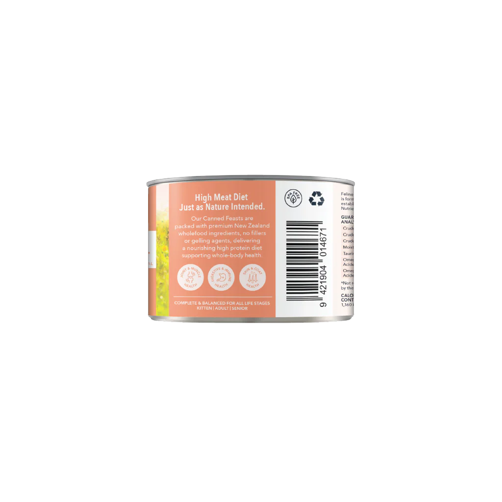 Feline Natural Lamb & Salmon Feast Can 6Oz/170G