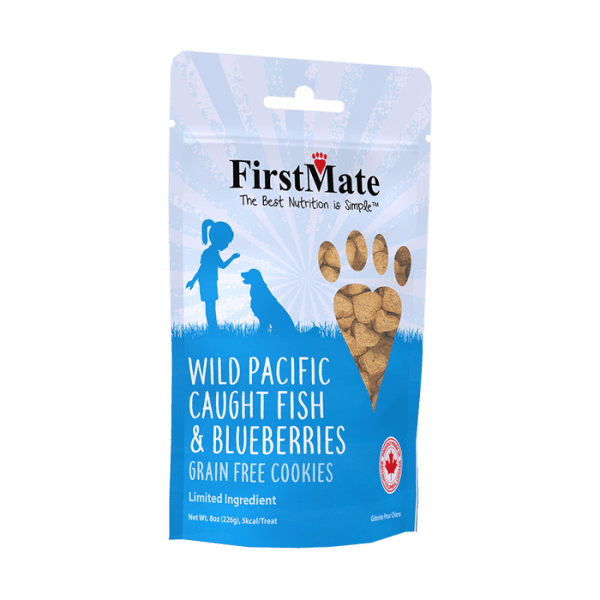 Firstmate Dog Treats Grain Free Wild Pacific Caught Fish Meal & Blueberries 8oz/226g