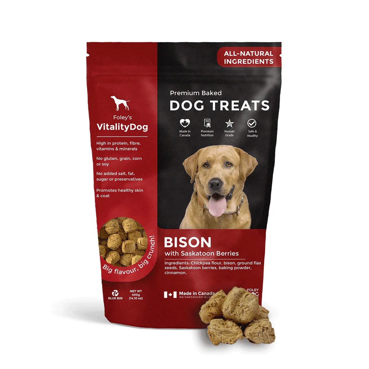 Foley'S Vitalitydog Bison With Saskatoon Berries 14.1Oz/400G
