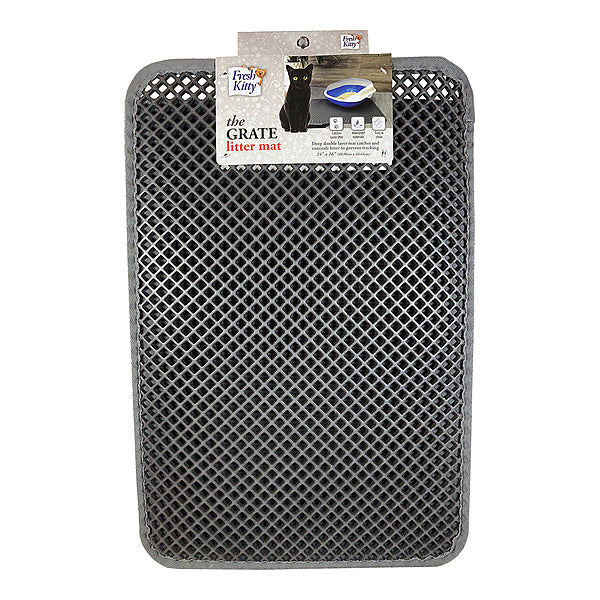 Fresh Kitty The Grate Litter Mat Grey 16" x 24"