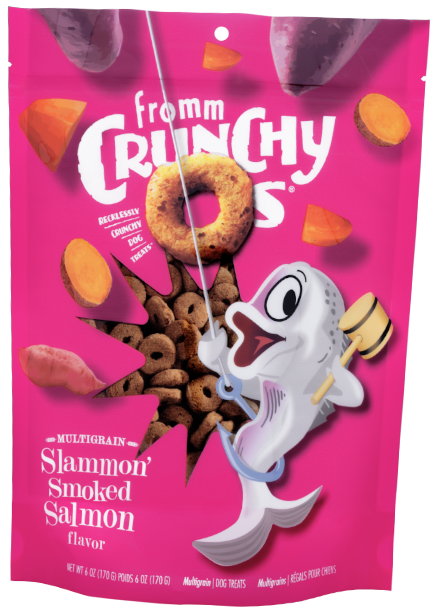 Fromm Dog Crunchy O's Slammon' Smoked Salmon Flavor Treats 6oz