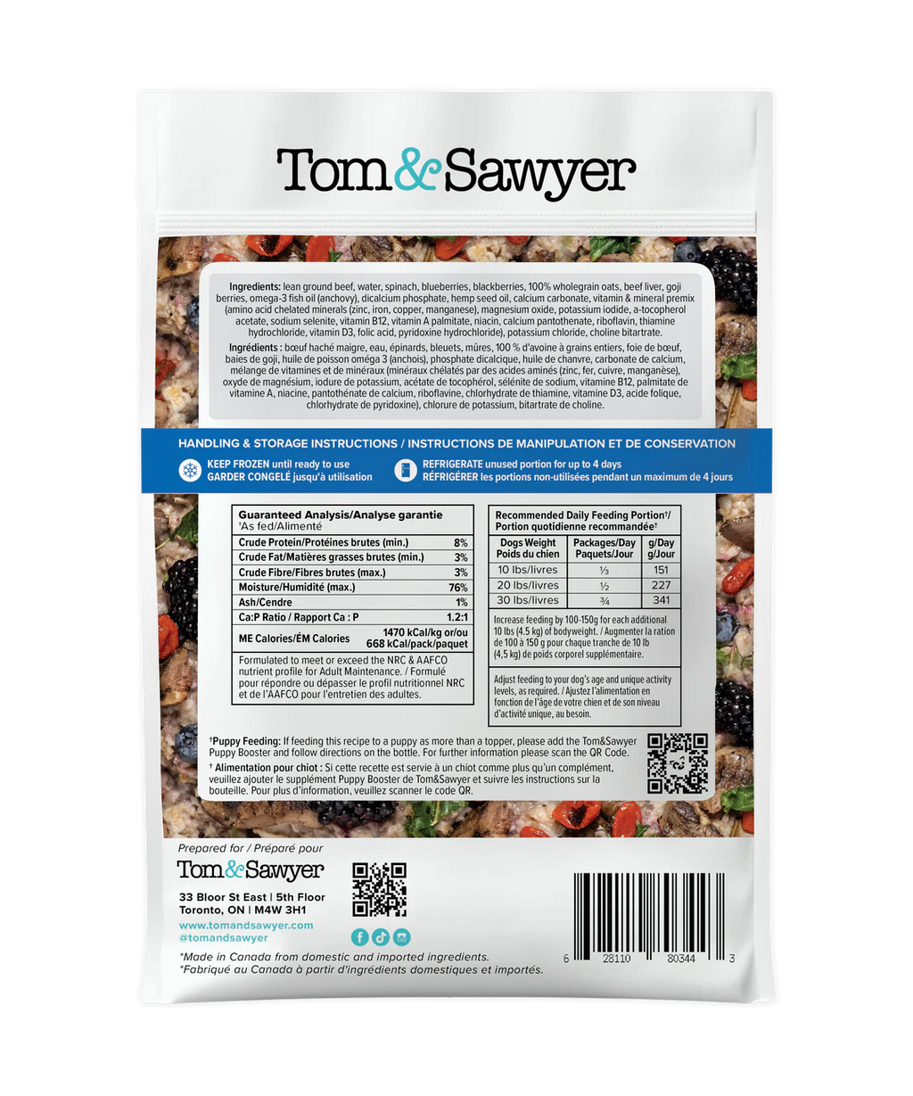 Tom & Sawyer Goji Berry Beef 16Oz/454G