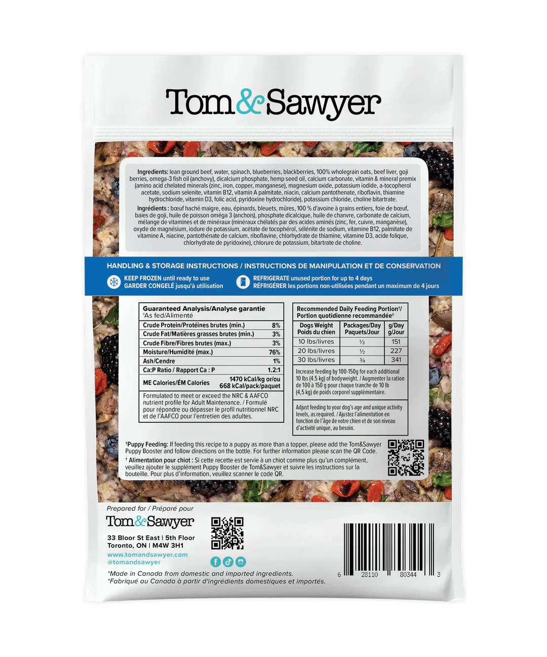 Tom & Sawyer Goji Berry Beef 16Oz/454G