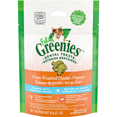 Greenies Feline Dental Oven Roasted Chicken Flavour 2.1oz/60g