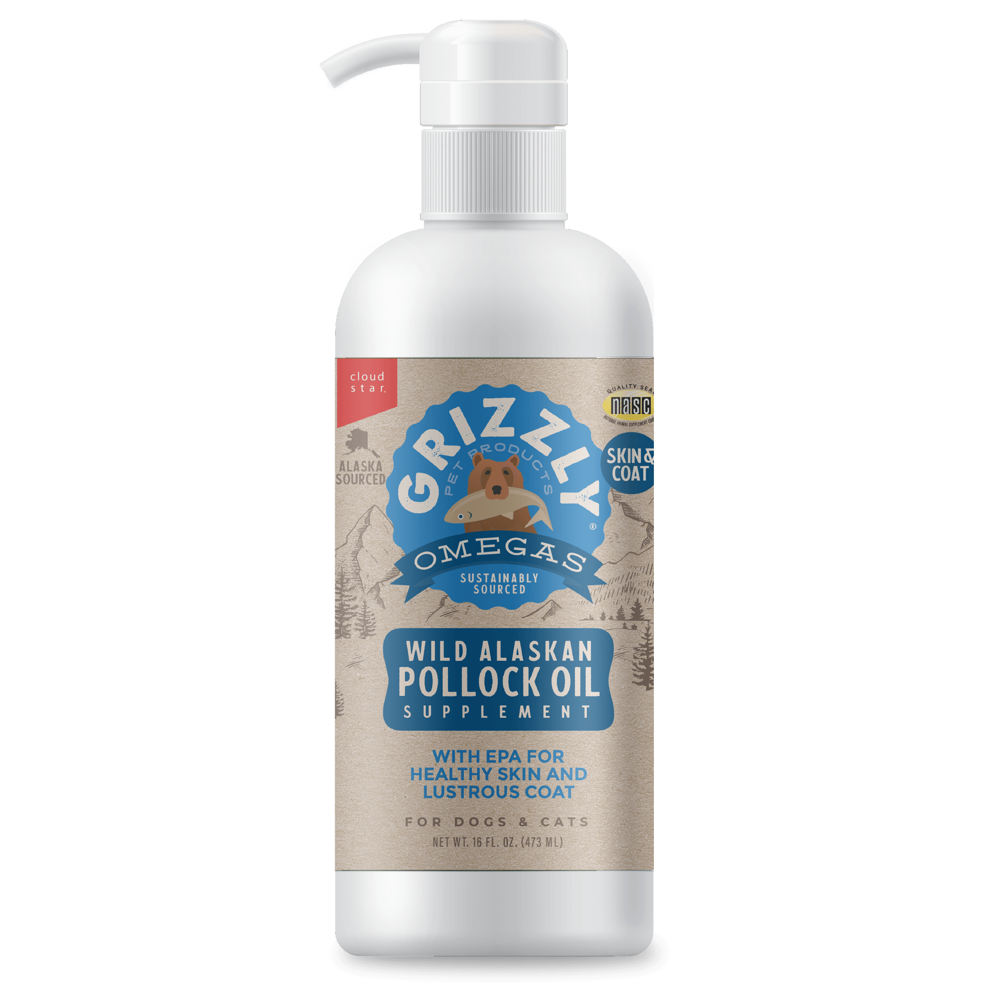 Grizzly Pollock Oil 8Oz