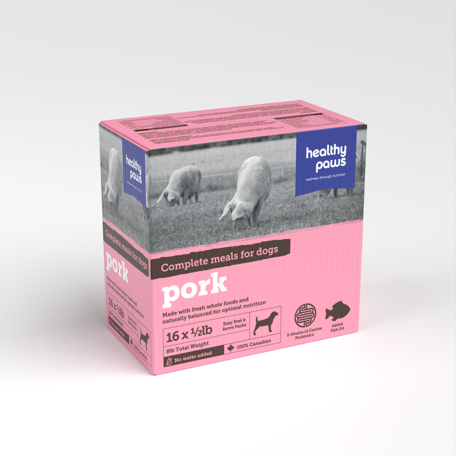 Healthy Paws Dog Pork Dinner 8lb/3.6kg