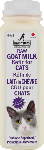 Happy Days Raw Fermented Goat Milk Kefir With Taurine For Cats 16.5Oz/490Ml