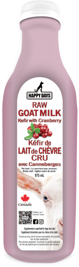Happy Days Raw Goat Milk Kefir With Cranberry 33oz/975mL