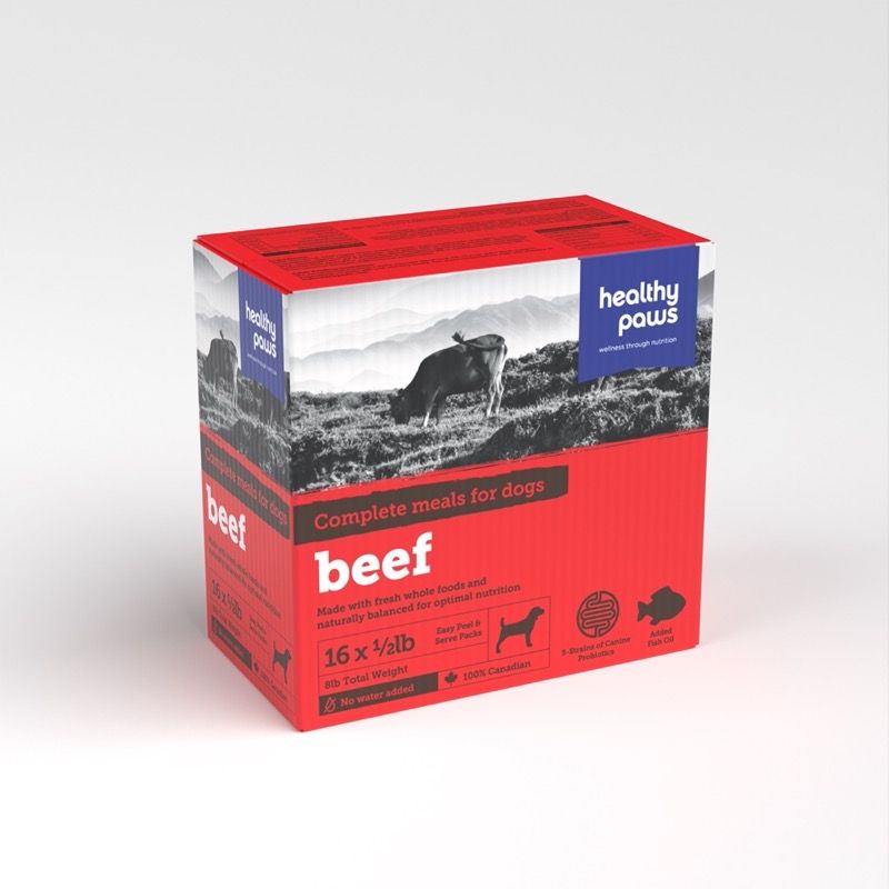 Healthy Paws Dog Beef Dinner 8Lb/3.6Kg