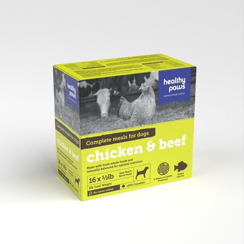 Healthy Paws Dog Chicken & Beef Dinner 8lb/3.6kg