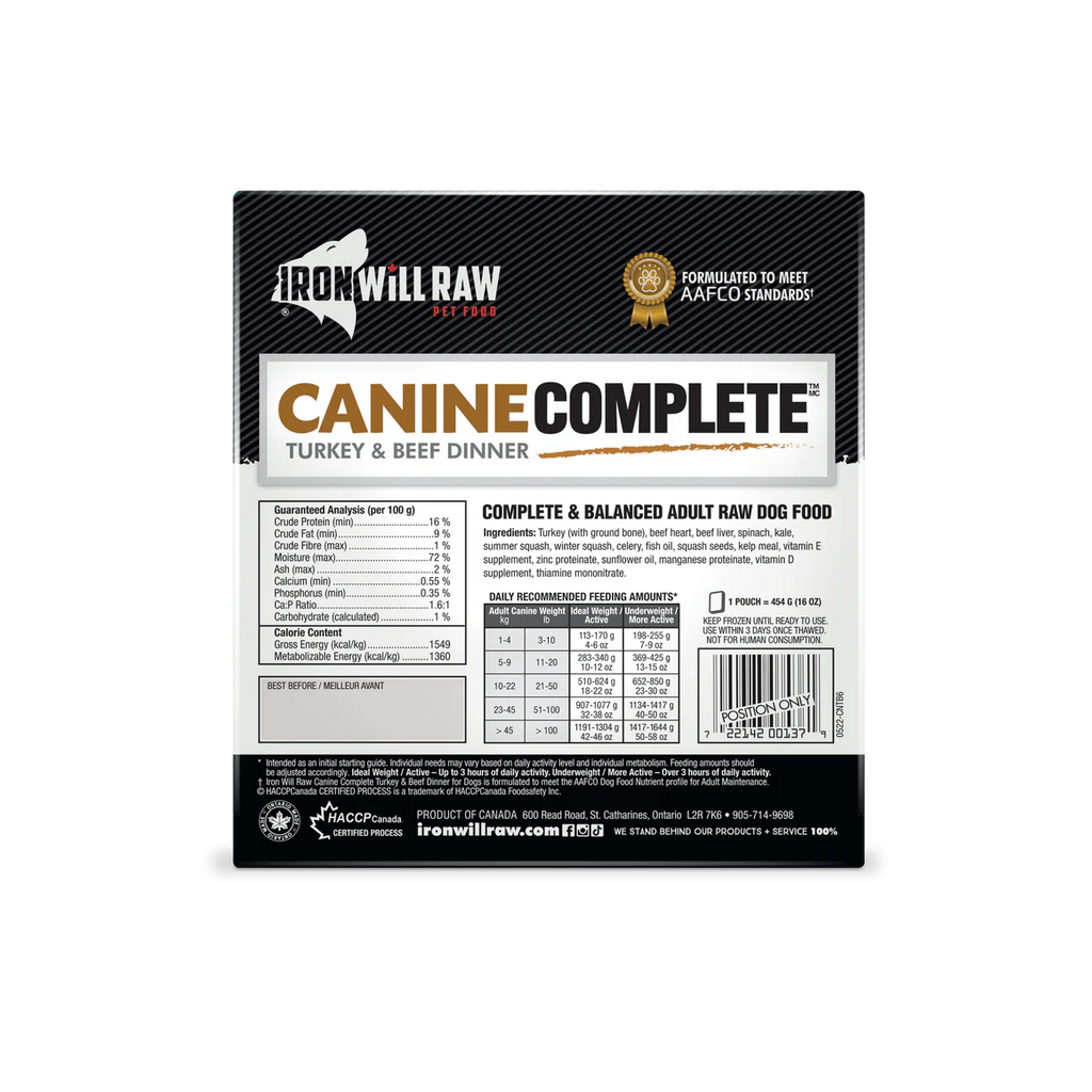 Iron Will Canine Complete Turkey & Beef Dinner 6lb