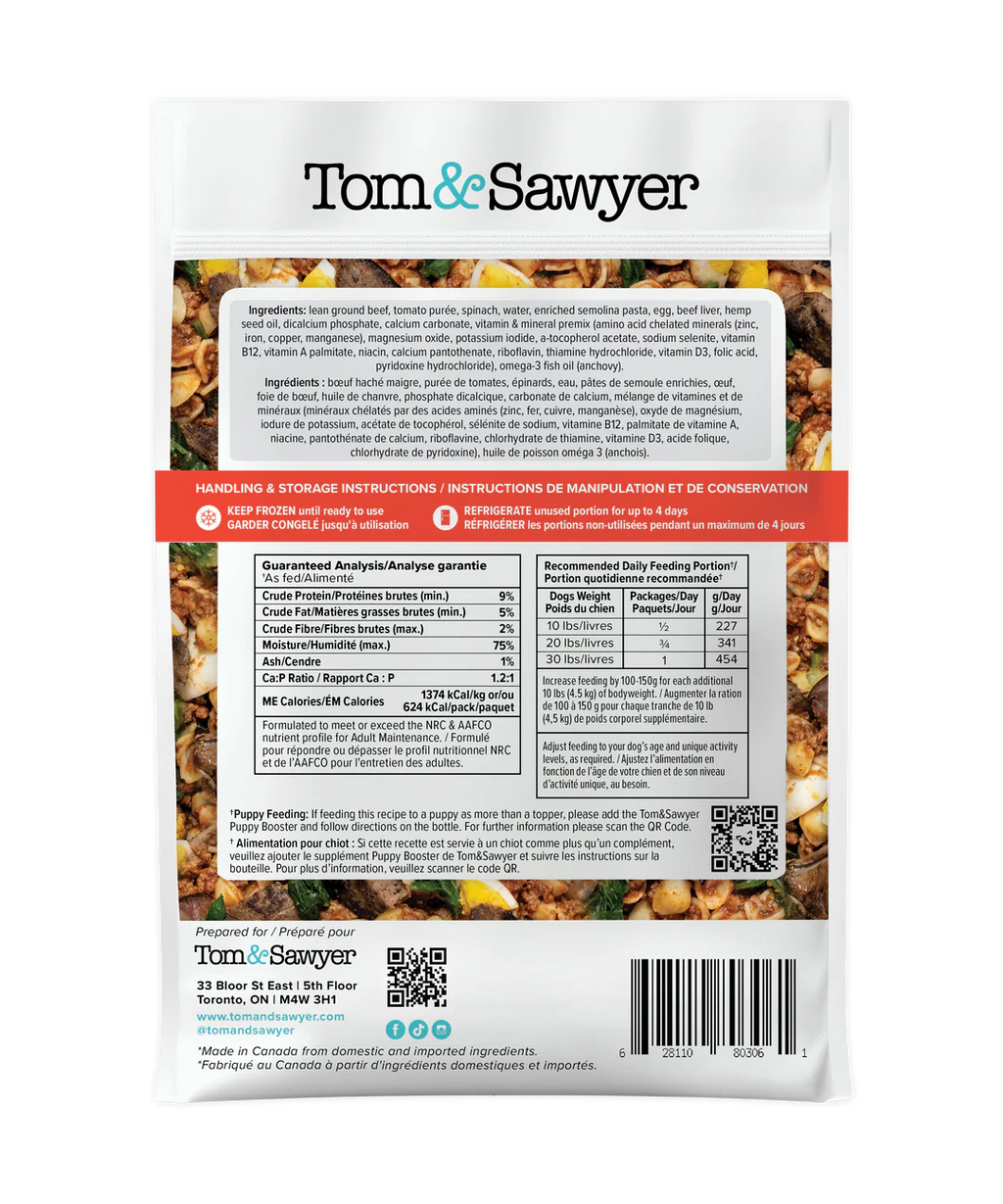 Tom & Sawyer Italian Beef Pasta 16Oz/454G