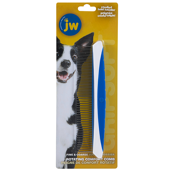 JW GripSoft Rotating Comfort Grooming Comb 8"
