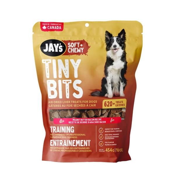 Jay'S Soft + Chewy Tiny Bits Training Treats Peanut Butter Bacon Recipe 454G/16Oz