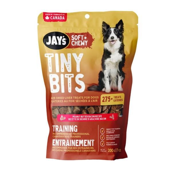 Jay'S Soft + Chewy Tiny Bits Training Treats Peanut Butter Bacon Recipe 200G/7Oz