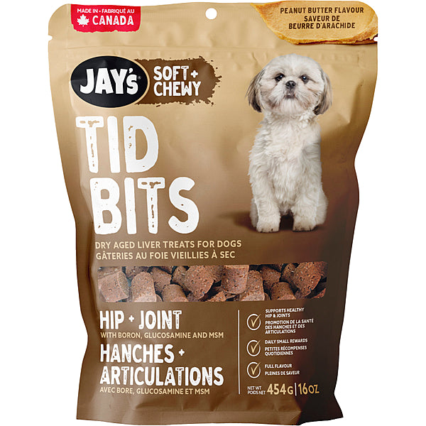 Jay's Tidbits Hip And Joint Liver & Peanut Butter 454g/16oz