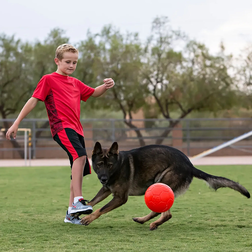 Jolly Pets Soccer Ball Orange/Red 6"