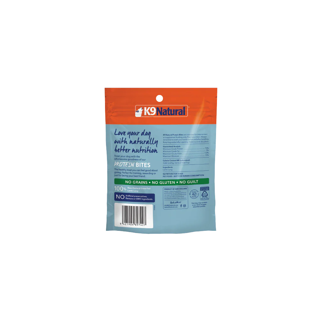 K9 Natural Beef Lung Protein Bites 1.76oz/50g
