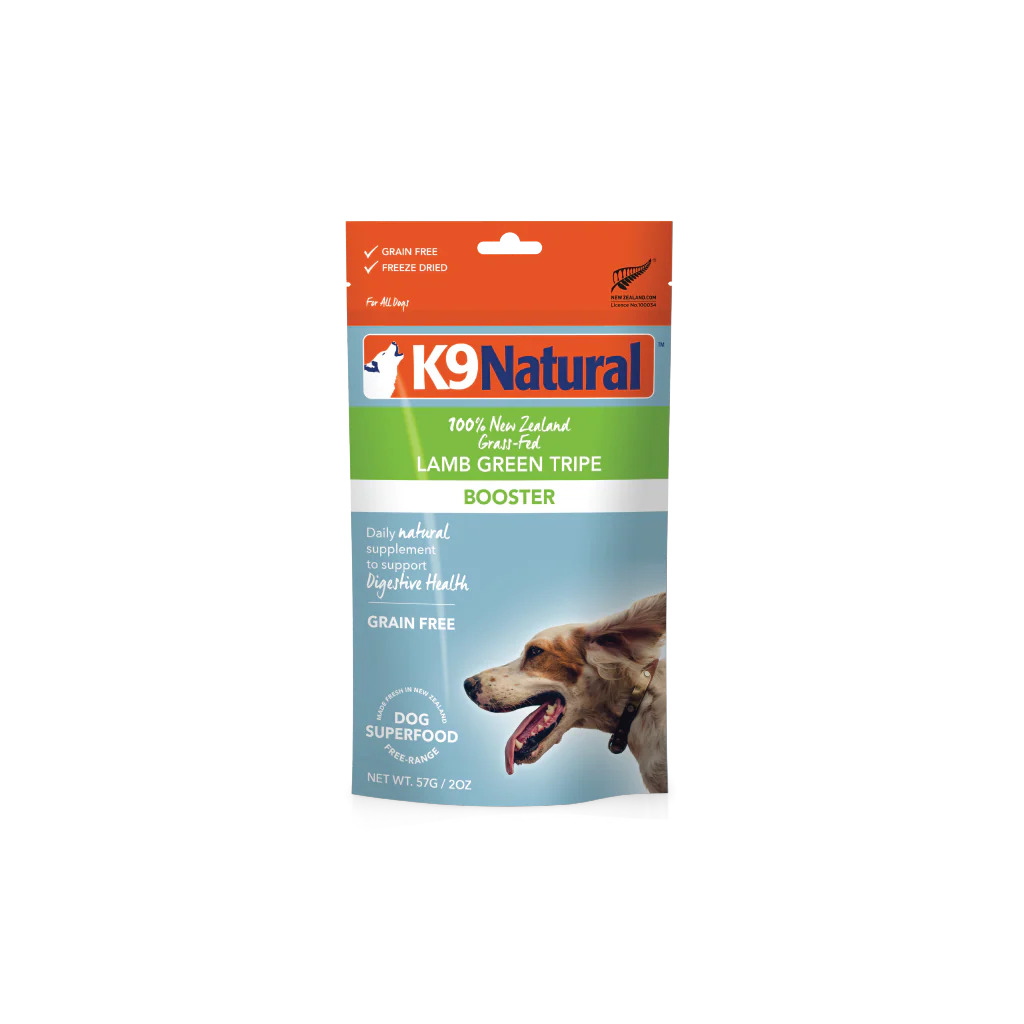 K9 Natural Freeze Dried Lamb Green Tripe Booster 2Oz/57G